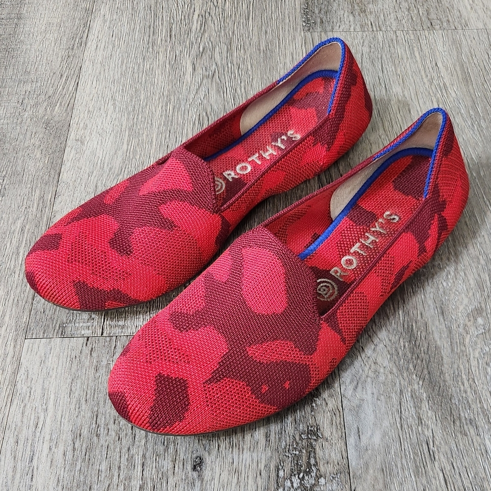 Rothy's Red Camo Women's Flats